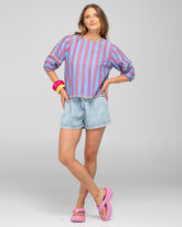 BOOM SHANKAR Ava Top - Capri Blue